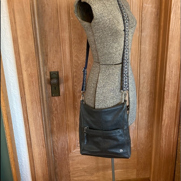 The Sak Bags The Sak Black Leather Crossbody Guitar Strap Bag Purse